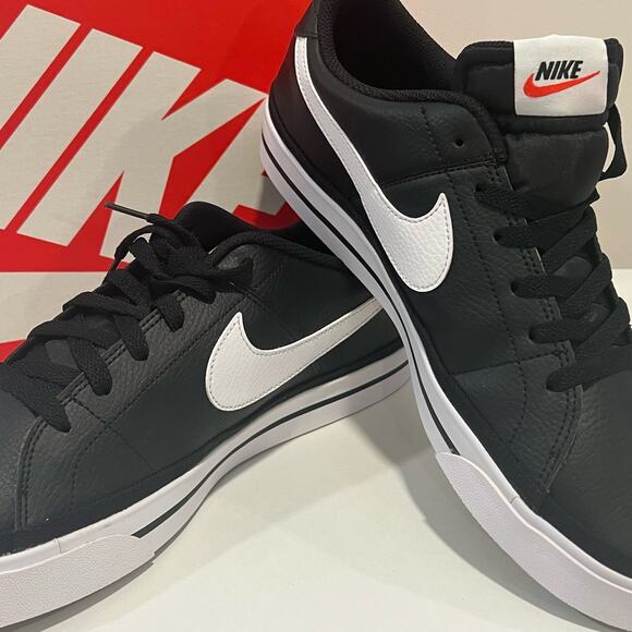 NEW Nike Court Legacy Black White Sneakers Size 13 main image 6